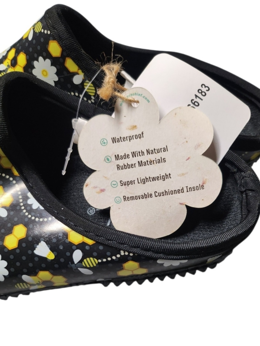 Womens  Western Chief Women's Garden Clog in Bees Print Waterproof Shoes - Picture 11 of 11
